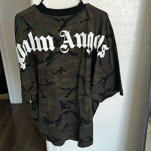 Palm Angels Camouflage Printed Crewneck T-Shirt